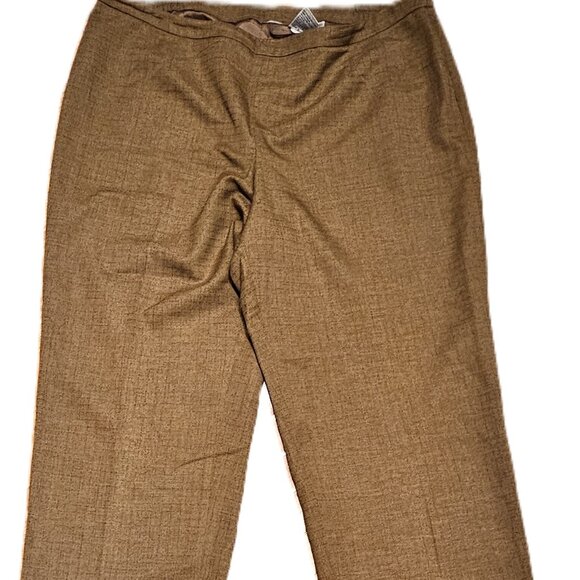 24W Le Suit Brown checker trousers - Picture 1 of 2